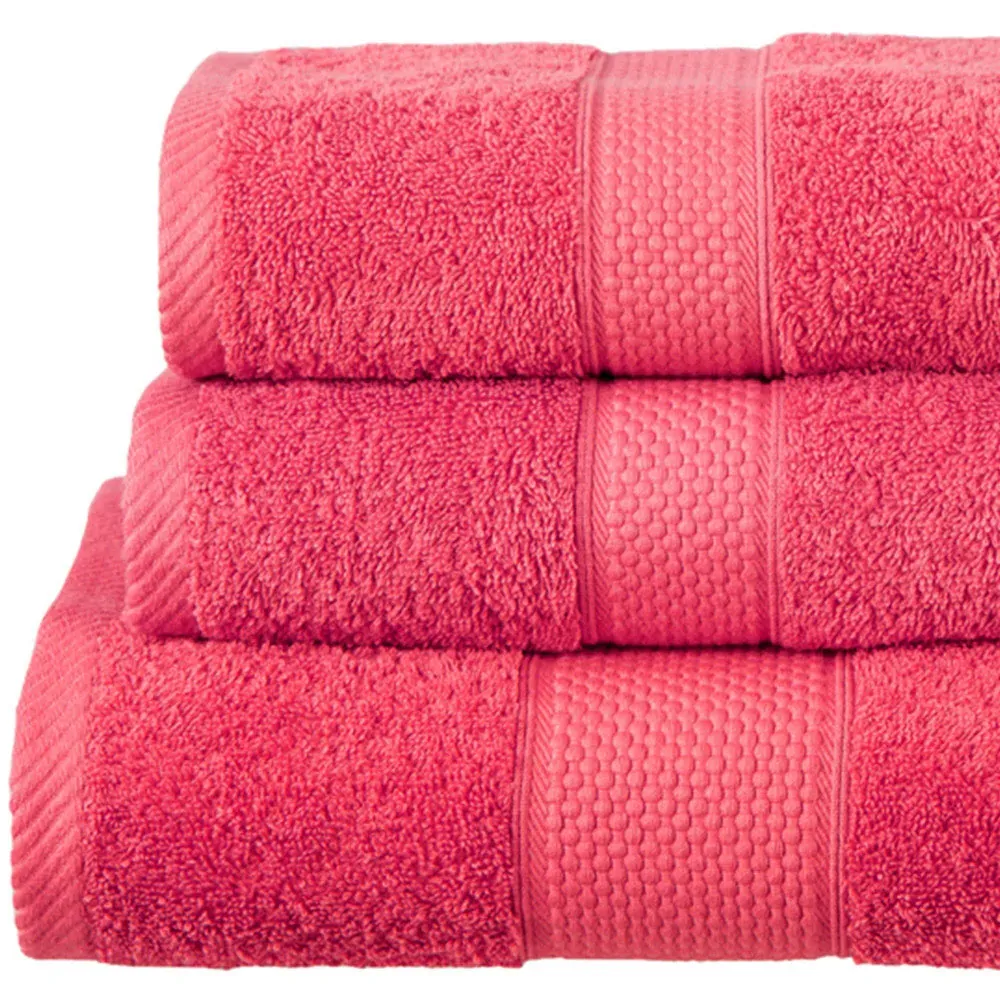 Ringspun Combed Cotton Turkish Bath Towel 2 Pack - Pink