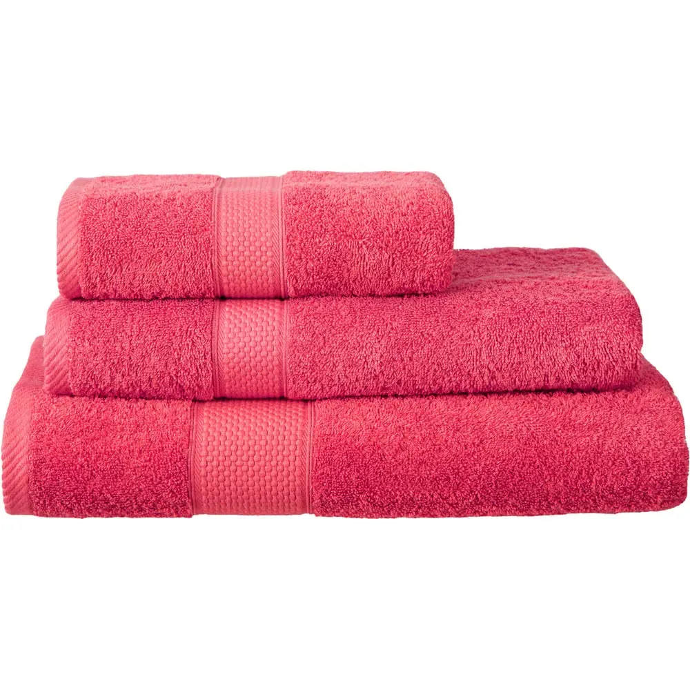 Ringspun Combed Cotton Turkish Bath Towel 2 Pack - Pink