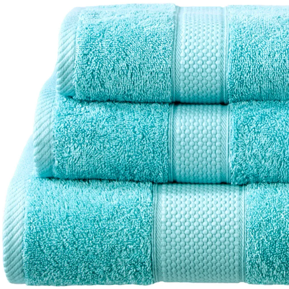 Ringspun Combed Cotton Turkish Face Towel 2 Pack - Aqua