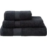 Ringspun Combed Cotton Turkish Face Towel 2 Pack - Black