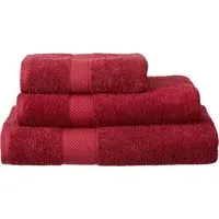 Ringspun Combed Cotton Turkish Face Towel 2 Pack - Burgundy