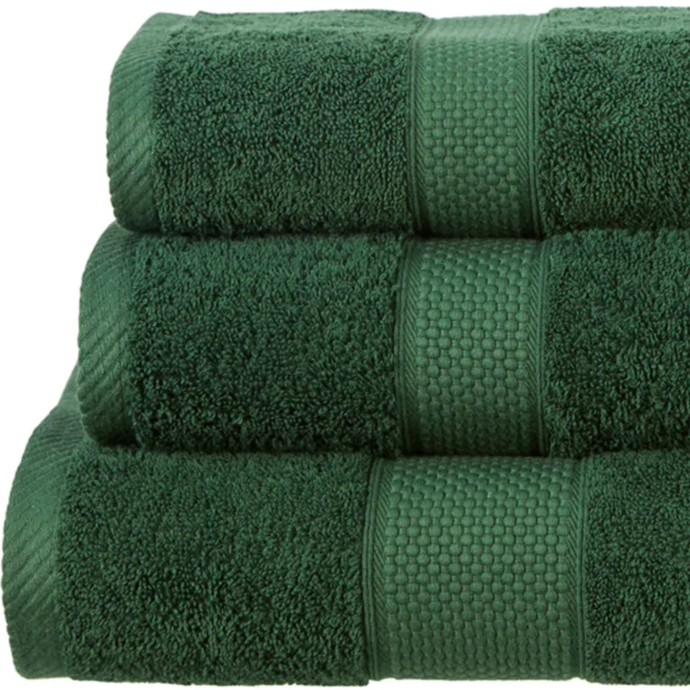 Ringspun Combed Cotton Turkish Face Towel 2 Pack - Green