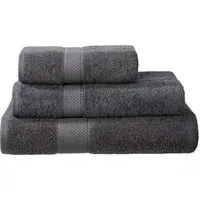 Ringspun Combed Cotton Turkish Face Towel 2 Pack - Grey