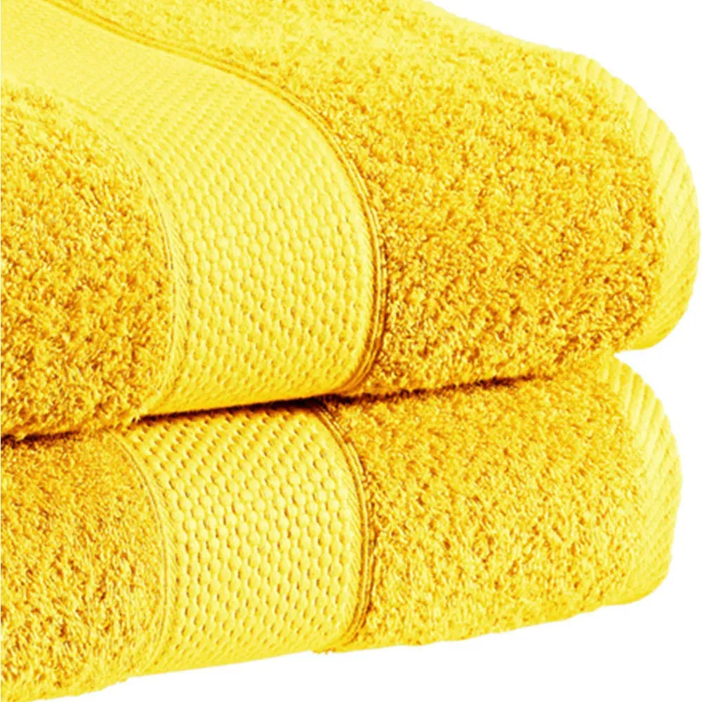 Ringspun Combed Cotton Turkish Face Towel 2 Pack - Ochre