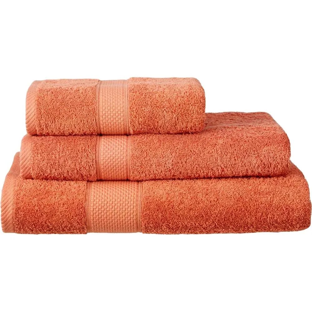 Ringspun Combed Cotton Turkish Face Towel 2 Pack - Terracotta image