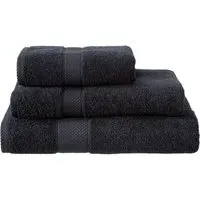 Ringspun Combed Cotton Turkish Guest Towel 2 Pack - Black