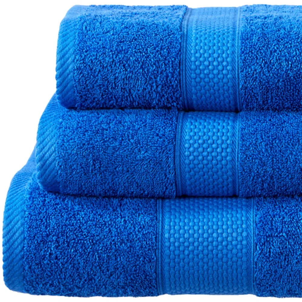 Ringspun Combed Cotton Turkish Guest Towel 2 Pack - Blue