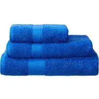 Ringspun Combed Cotton Turkish Guest Towel 2 Pack - Blue