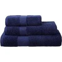 Ringspun Combed Cotton Turkish Guest Towel 2 Pack - Navy