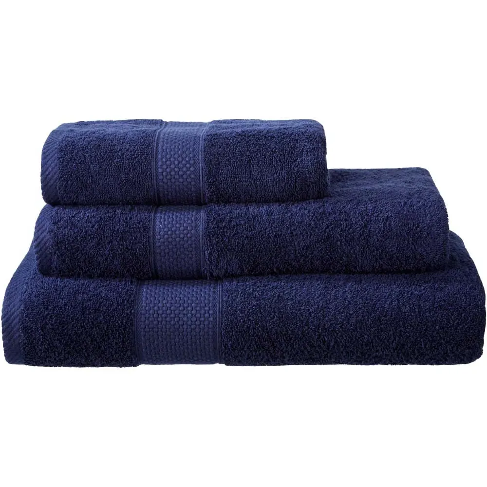 Ringspun Combed Cotton Turkish Guest Towel 2 Pack - Navy