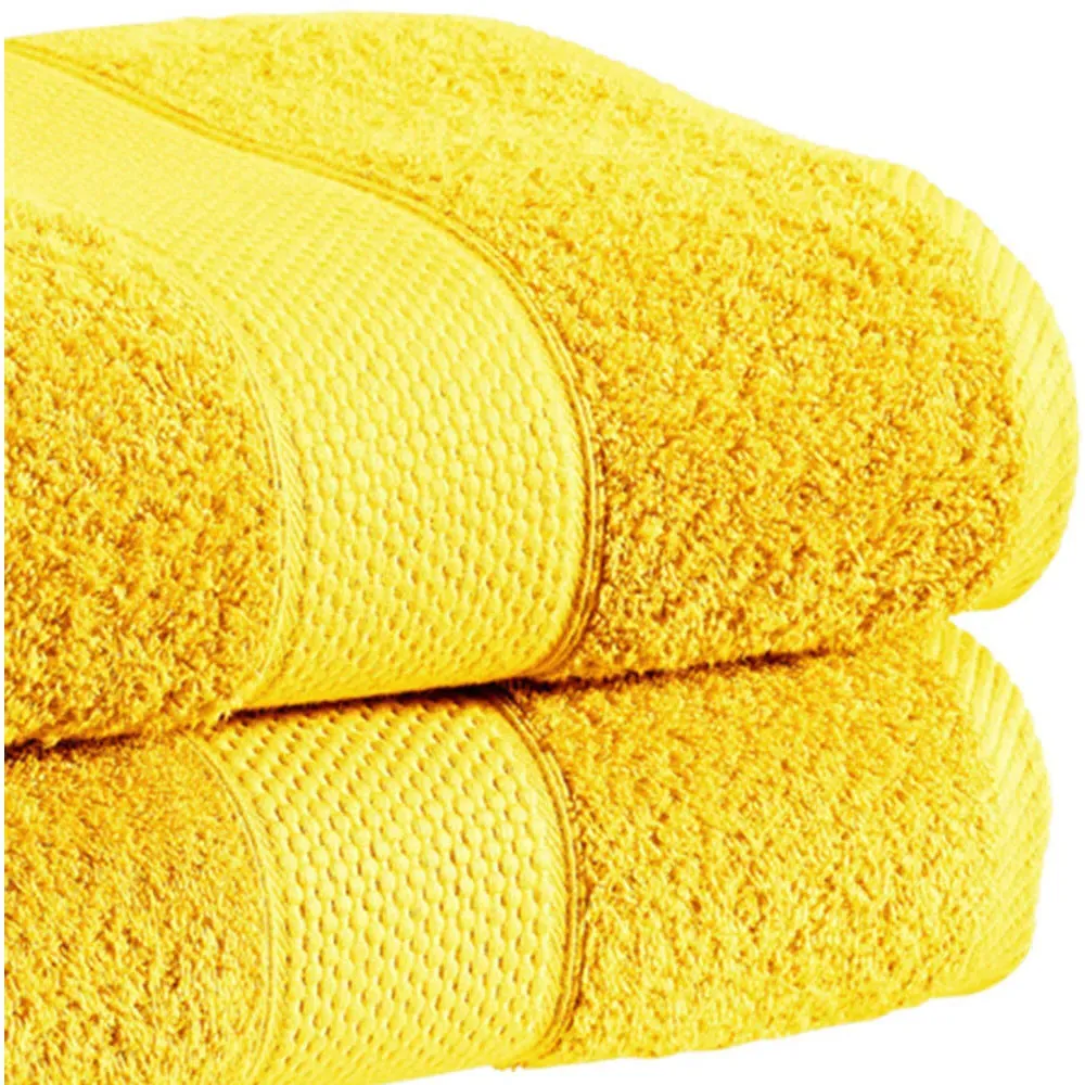 Ringspun Combed Cotton Turkish Guest Towel 2 Pack - Ochre