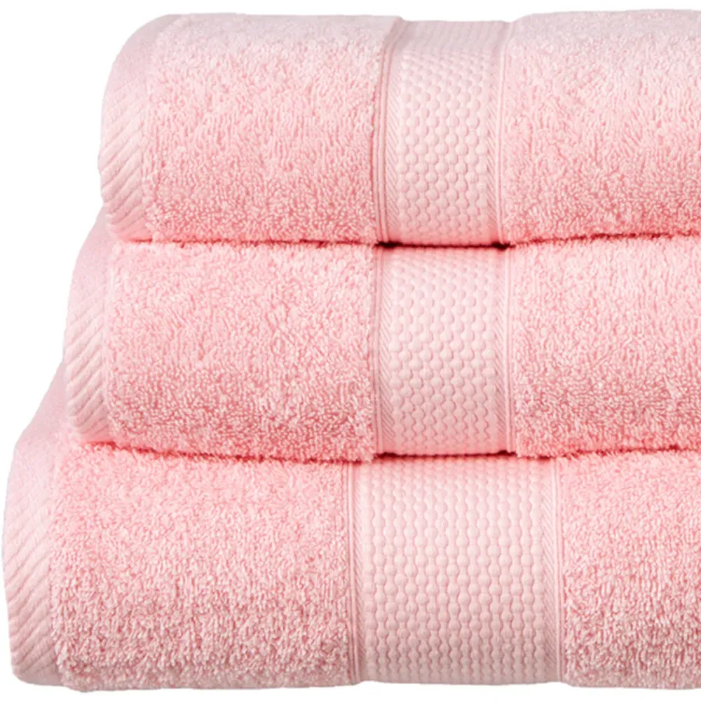 Ringspun Combed Cotton Turkish Guest Towel 2 Pack - Pink