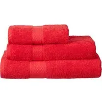 Ringspun Combed Cotton Turkish Guest Towel 2 Pack - Red
