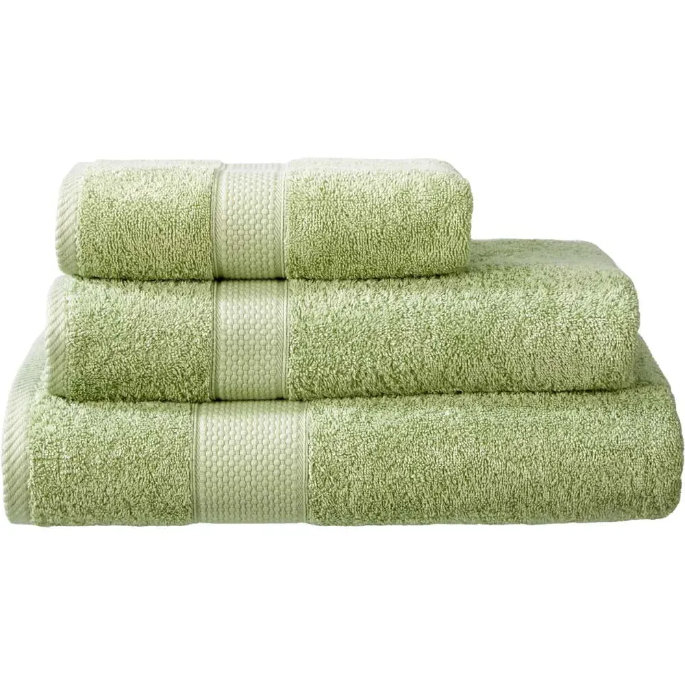 Ringspun Combed Cotton Turkish Guest Towel 2 Pack - Sage