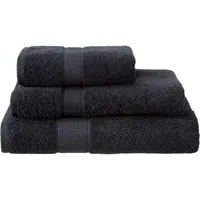 Ringspun Combed Cotton Turkish Hand Towel 2 Pack - Black