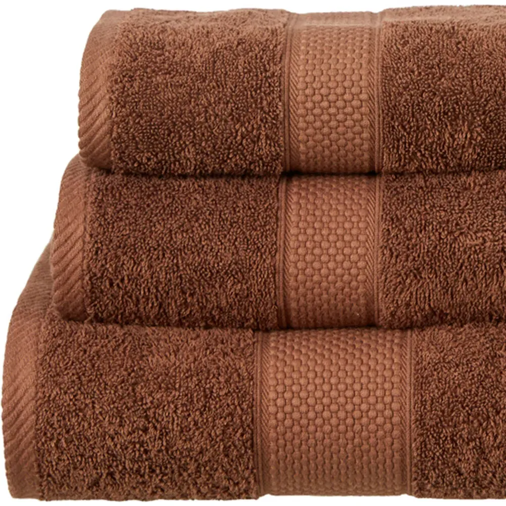 Ringspun Combed Cotton Turkish Hand Towel 2 Pack - Chocolate