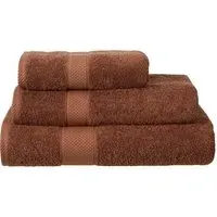 Ringspun Combed Cotton Turkish Hand Towel 2 Pack - Chocolate