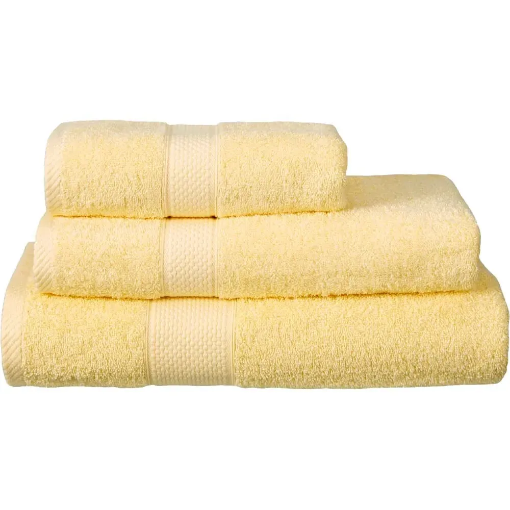 Ringspun Combed Cotton Turkish Hand Towel 2 Pack - Lemon