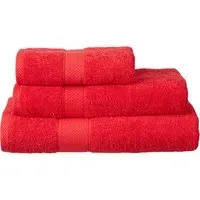 Ringspun Combed Cotton Turkish Hand Towel 2 Pack - Red