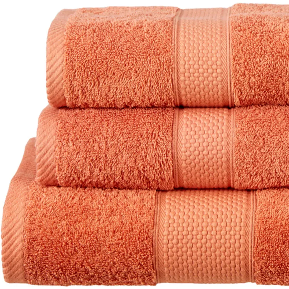 Ringspun Combed Cotton Turkish Hand Towel 2 Pack - Terracotta