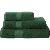 Ringspun Turkish Hand Towel 2 Pack - Green, Combed Cotton
