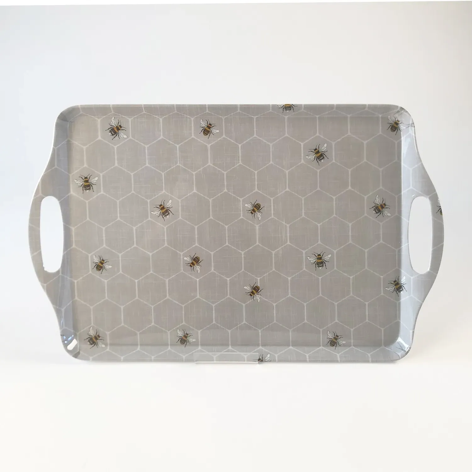 Bee Large Drinks Tray - Honeycomb Design