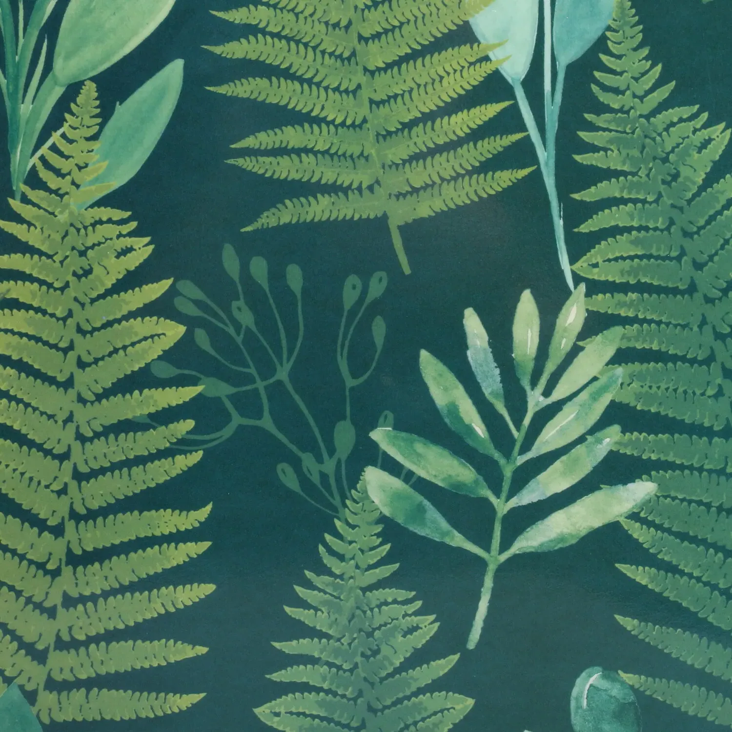 Botanical Fern Large Tray - Green, Melamine