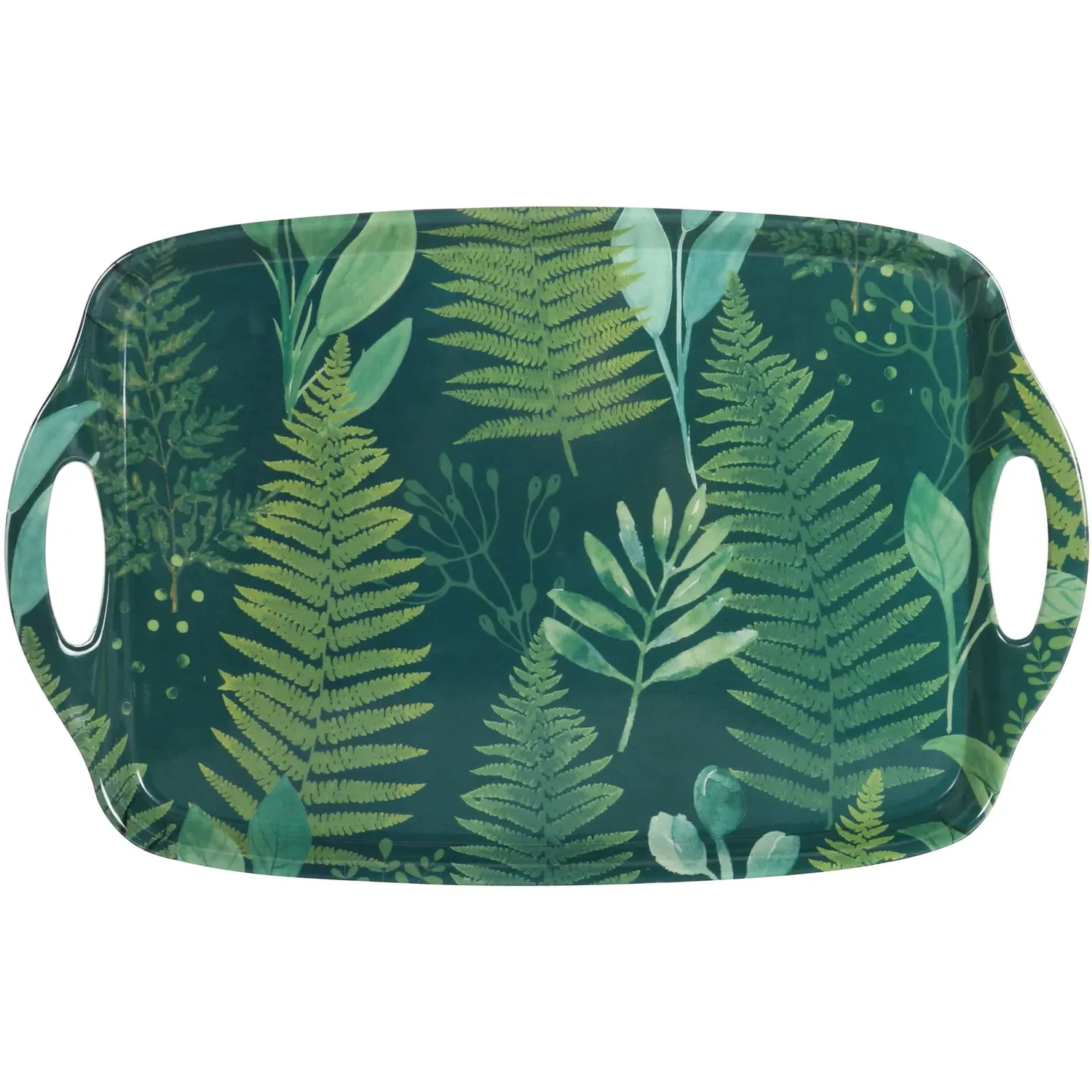 Botanical Fern Large Tray - Green, Melamine