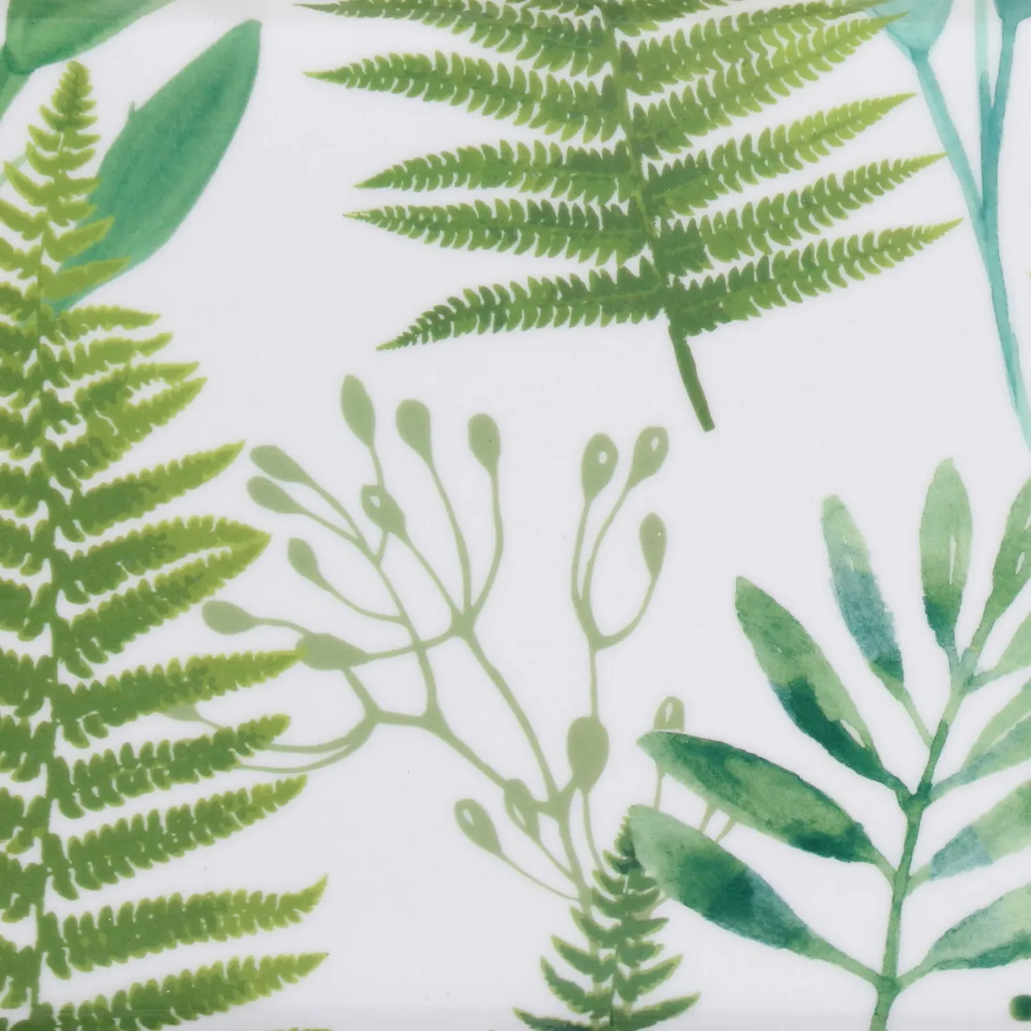 Botanical Fern Long Drinks Tray - Green, Melamine