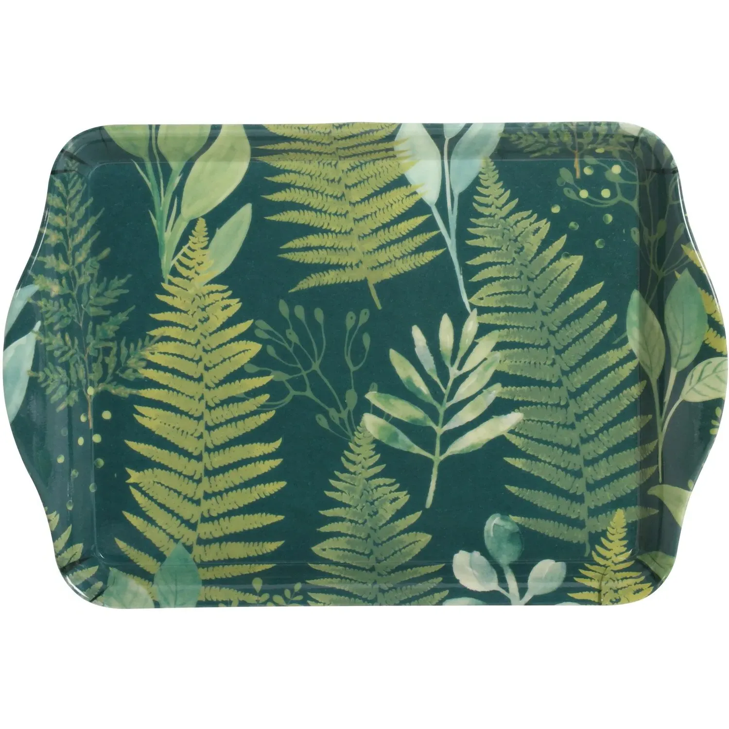 Botanical Fern Mini Trinket Tray - Green, Melamine image