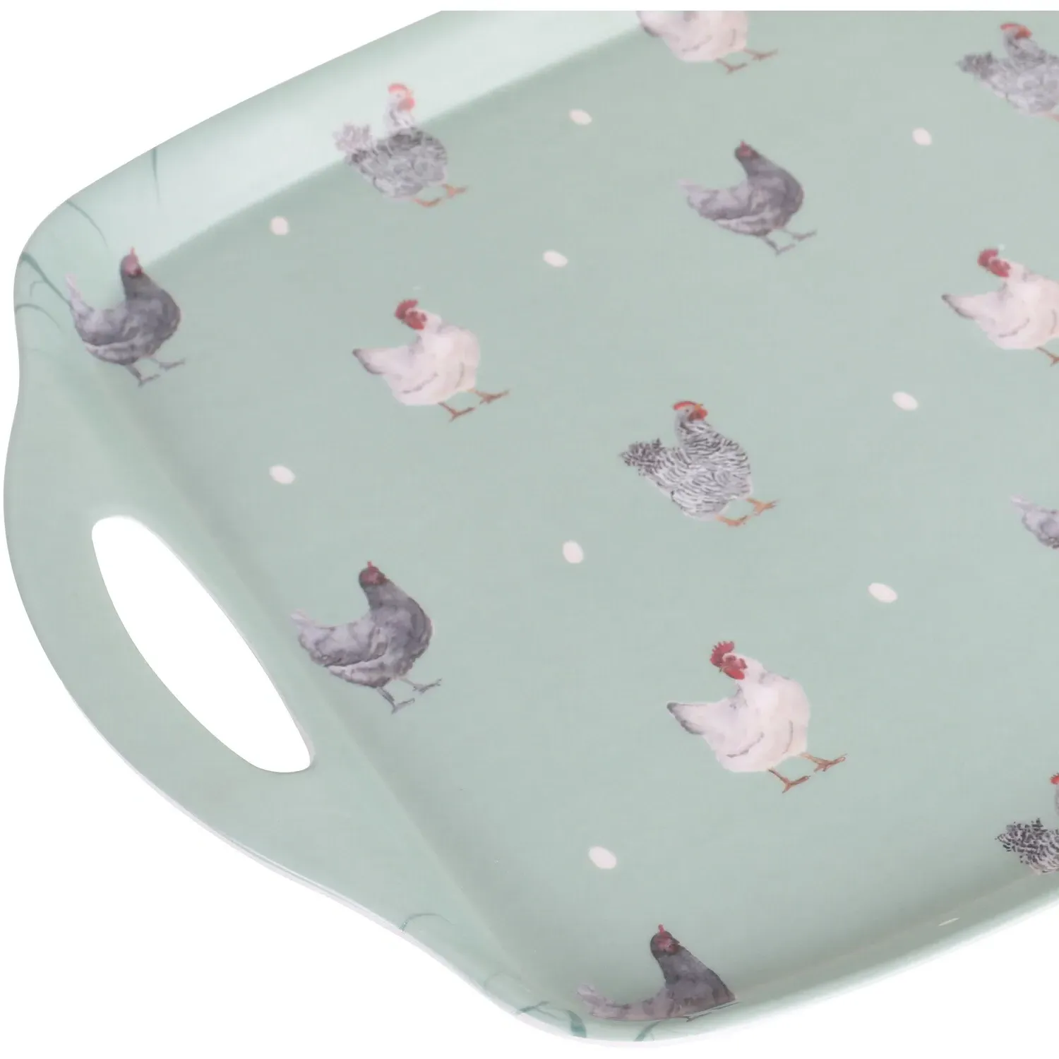 Farm Chickens Large Tray - Blue