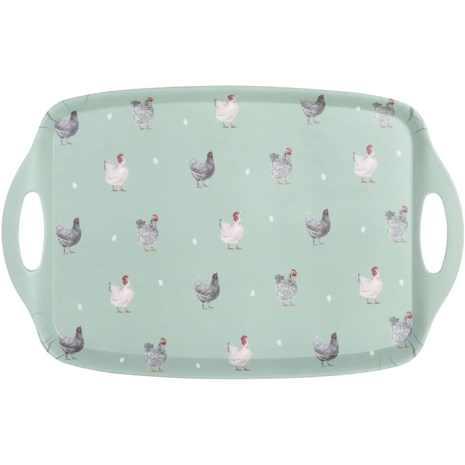 Farm Chickens Large Tray - Blue