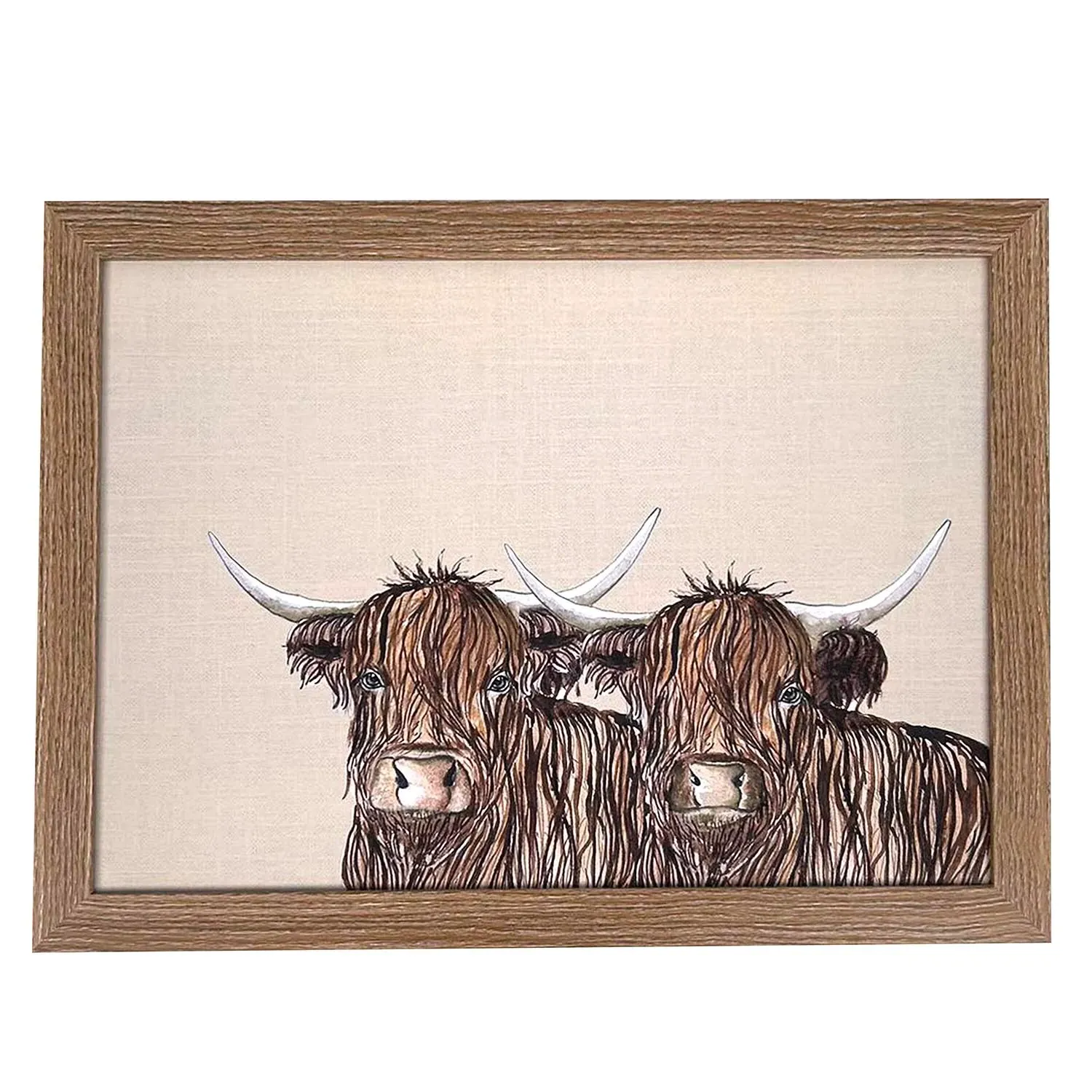 Highland Cow Lap Tray - Grey