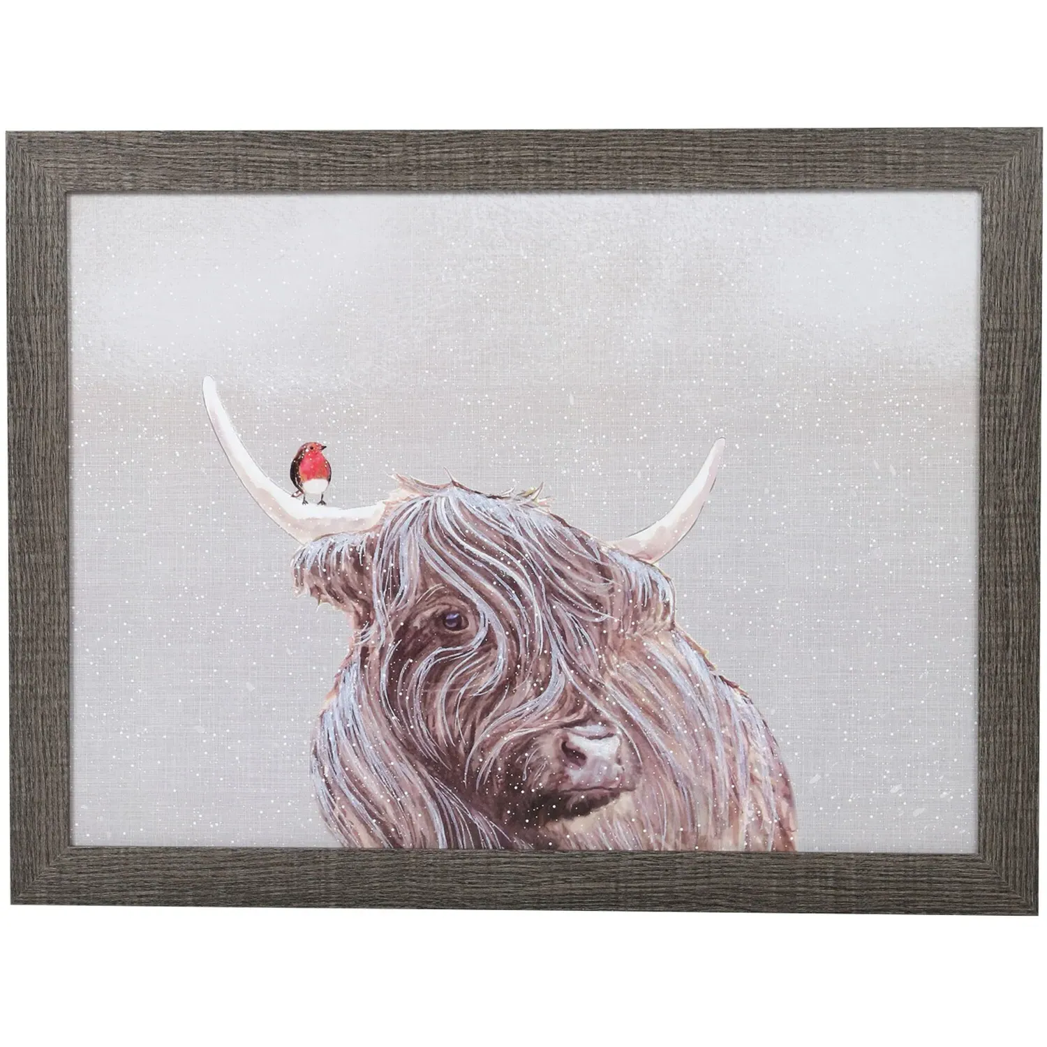 Highland Cow Lap Tray - Grey image