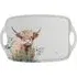 Highland Cow Large Tray - White, Melamine