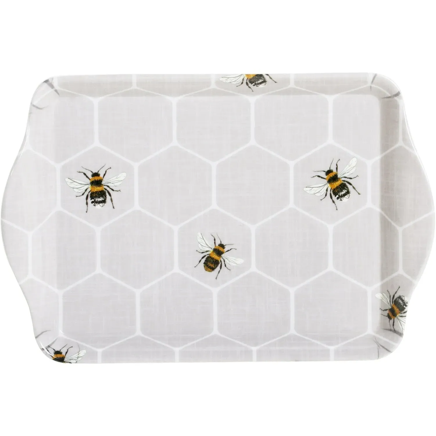 Honeycomb Bee Mini Trinket Tray - Grey, Melamine image