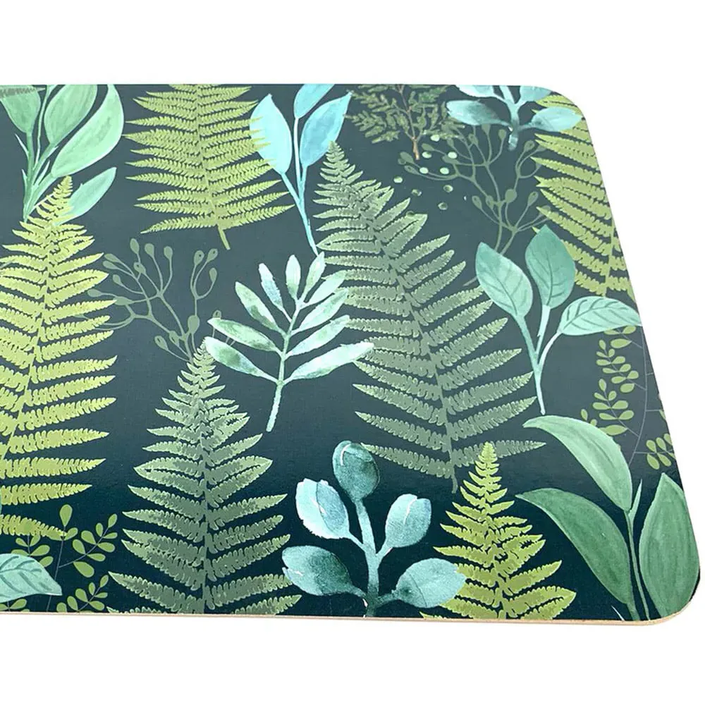 Set of 6 Botanical Fern Placemats - Green