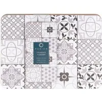 Tile 8 Pack Placemats and Coasters Set - Pink, Cork