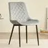 Amelia Set of 2 Dining Chairs - Grey, Velvet
