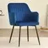Charlotte Set of 2 Dining Chairs - Blue, Velvet