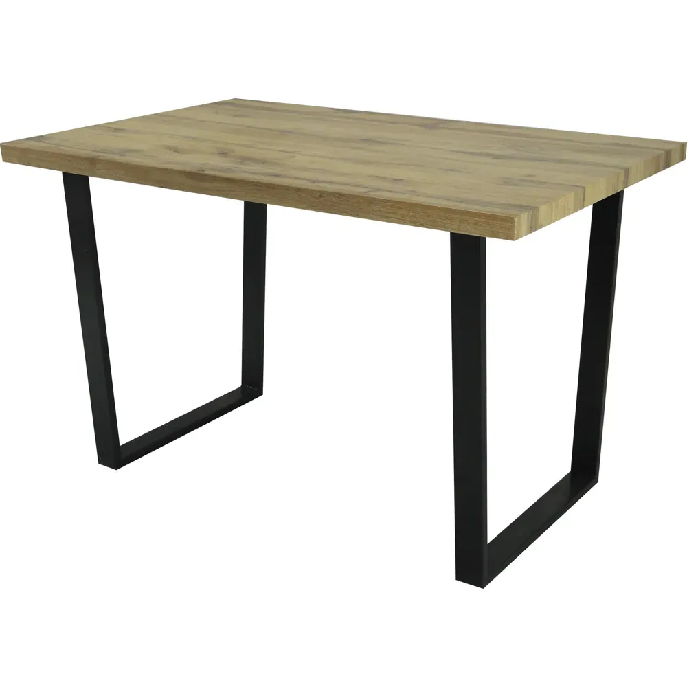 Colorado 6-Seater Dining Table - Black, Oak