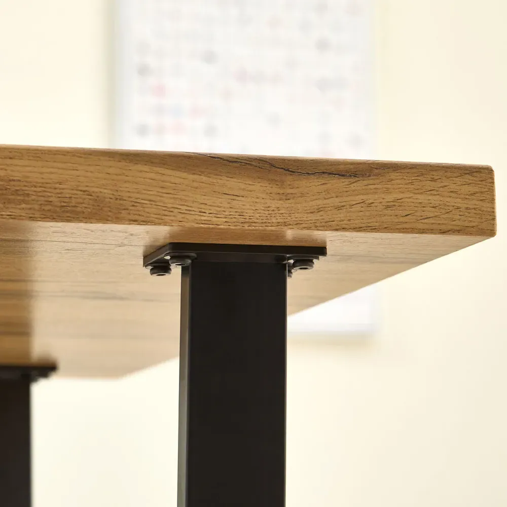 Colorado 6-Seater Dining Table - Black, Oak