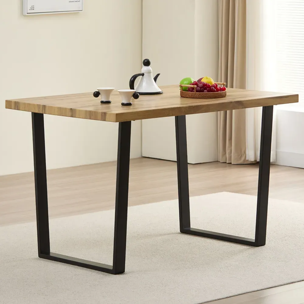 Colorado 6-Seater Dining Table - Black, Oak