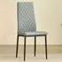 Emily Set of 4 Dining Chairs - Grey, Leather