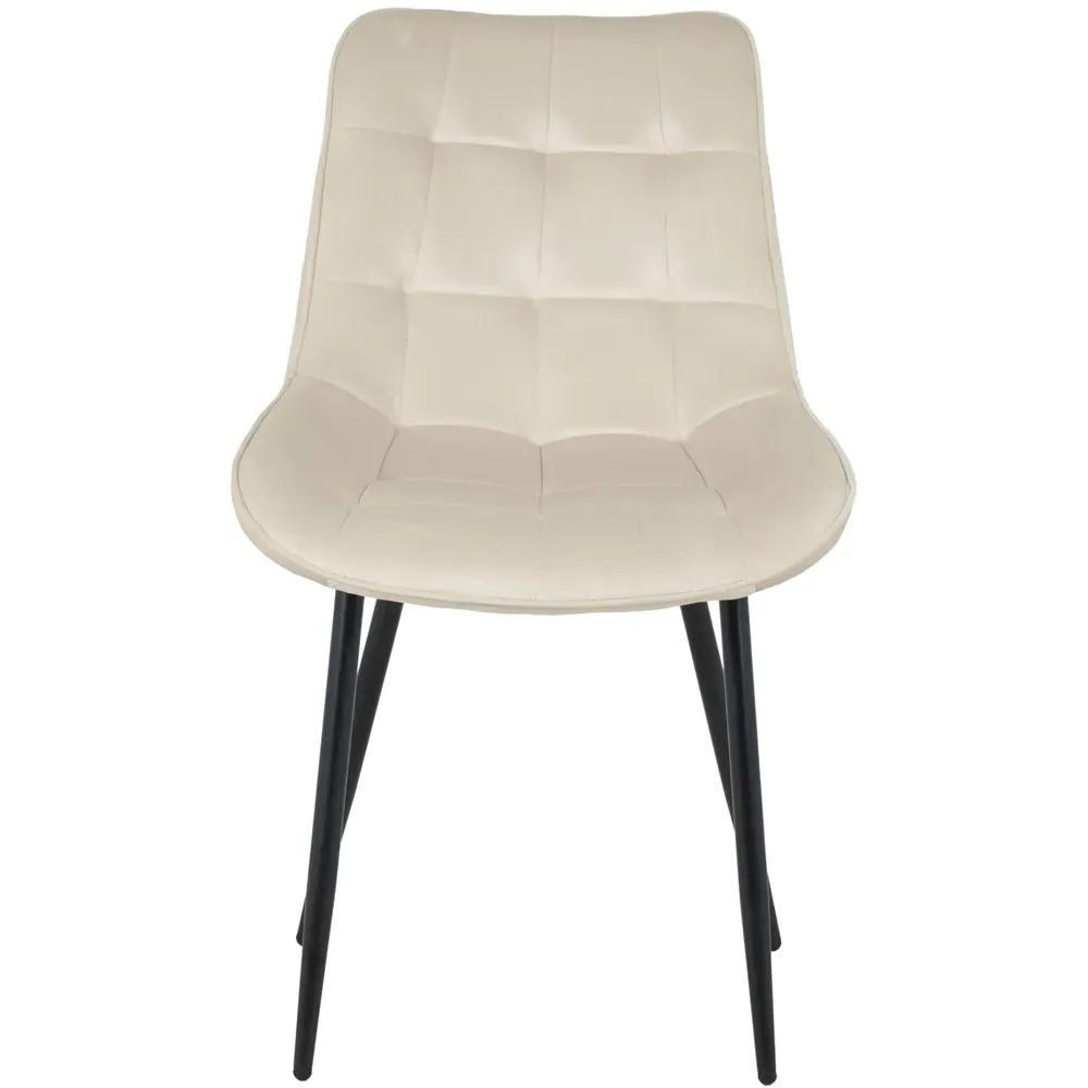 Erica Set of 4 Dining Chairs - Cream, Velvet