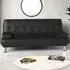 Jace 3-Seater Sofa Bed - Black, Leather