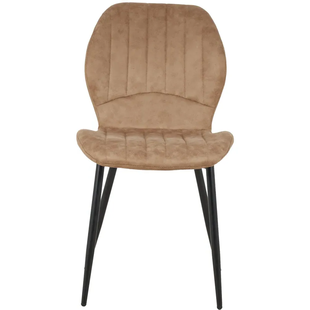 Jaydn Set of 4 Dining Chairs - Brown, Distressed Leather