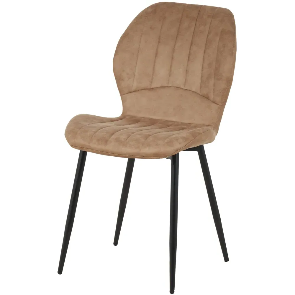 Jaydn Set of 4 Dining Chairs - Brown, Distressed Leather