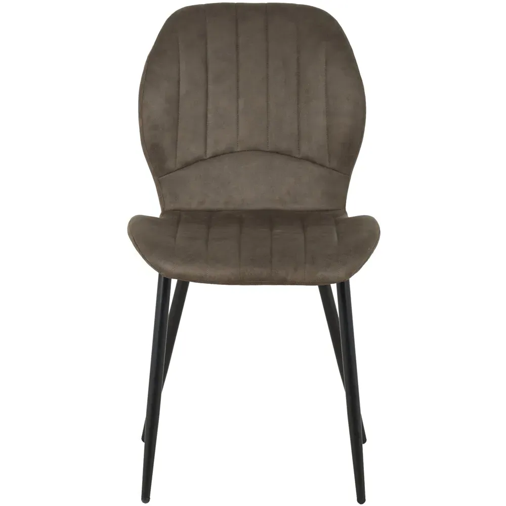 Jaydn Set of 4 Dining Chairs - Grey, Distressed Leather