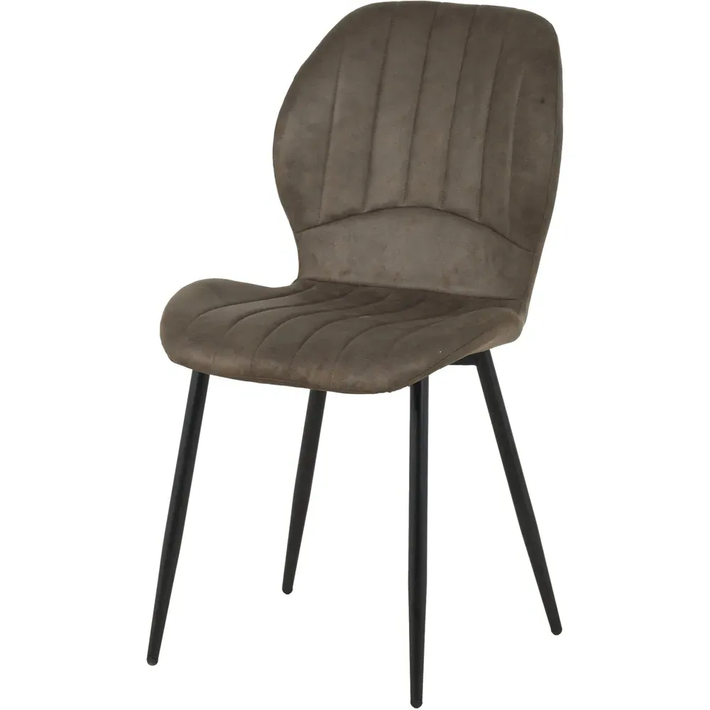 Jaydn Set of 4 Dining Chairs - Grey, Distressed Leather